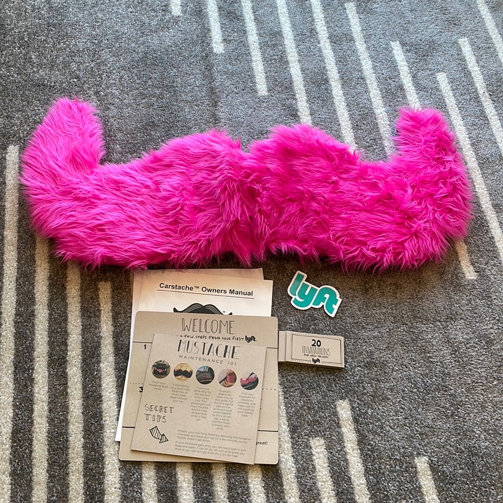 New OG Lyft XL carstache mustache plush